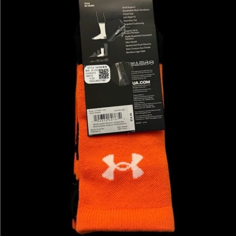 Under Armour Men’s XL 4 Pair of Misc Athletic Socks